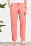 Zivame Scribbled Meadows Knit Cotton Pyjama - Desert Flower — thumbnail 2